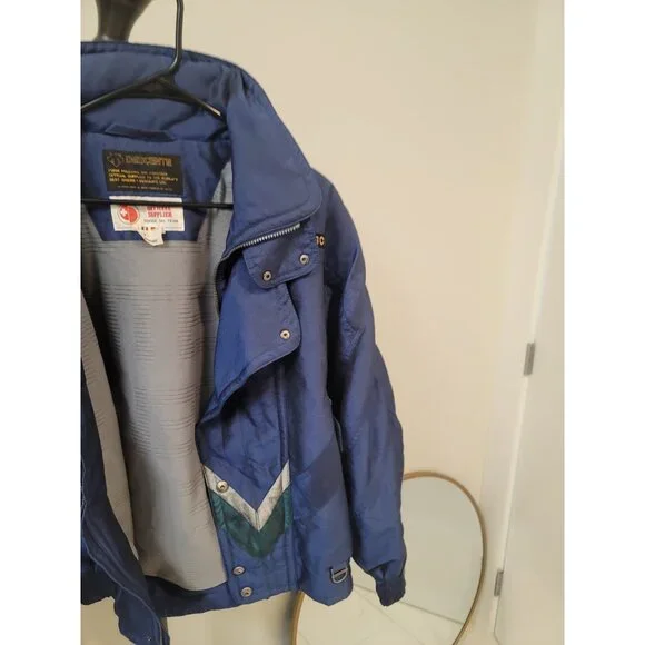 Descente Snowboarding Jacket Size L 1980s Blue/Gray Men’s VINTAGE RARE